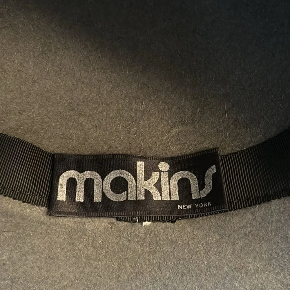 Vintage Makins New York Gray Wool Hat